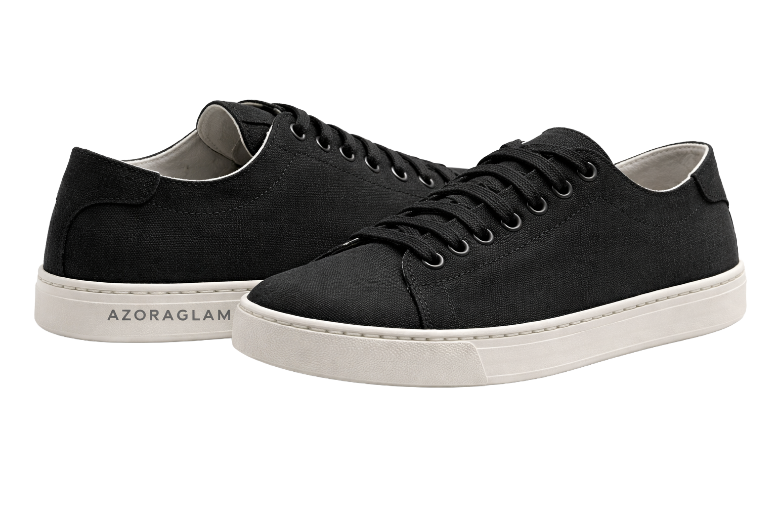 Azoraglam black minimalist sneaker breathable everyday footwear